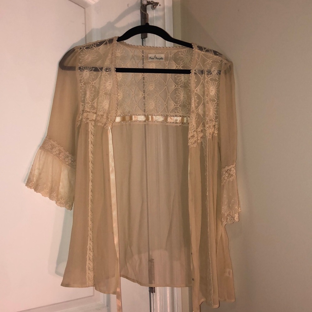 Free people sheer open blouse